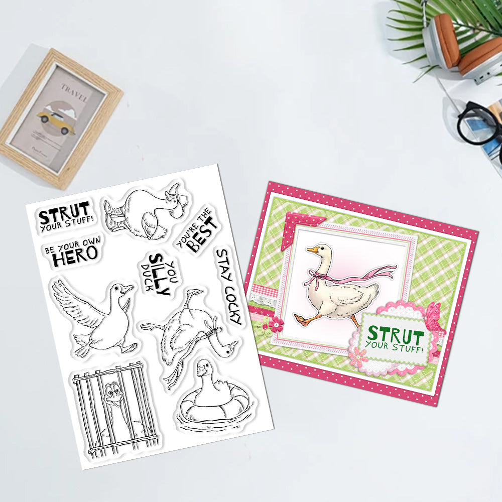 Cute Happy Duck Dies & Stamps Set