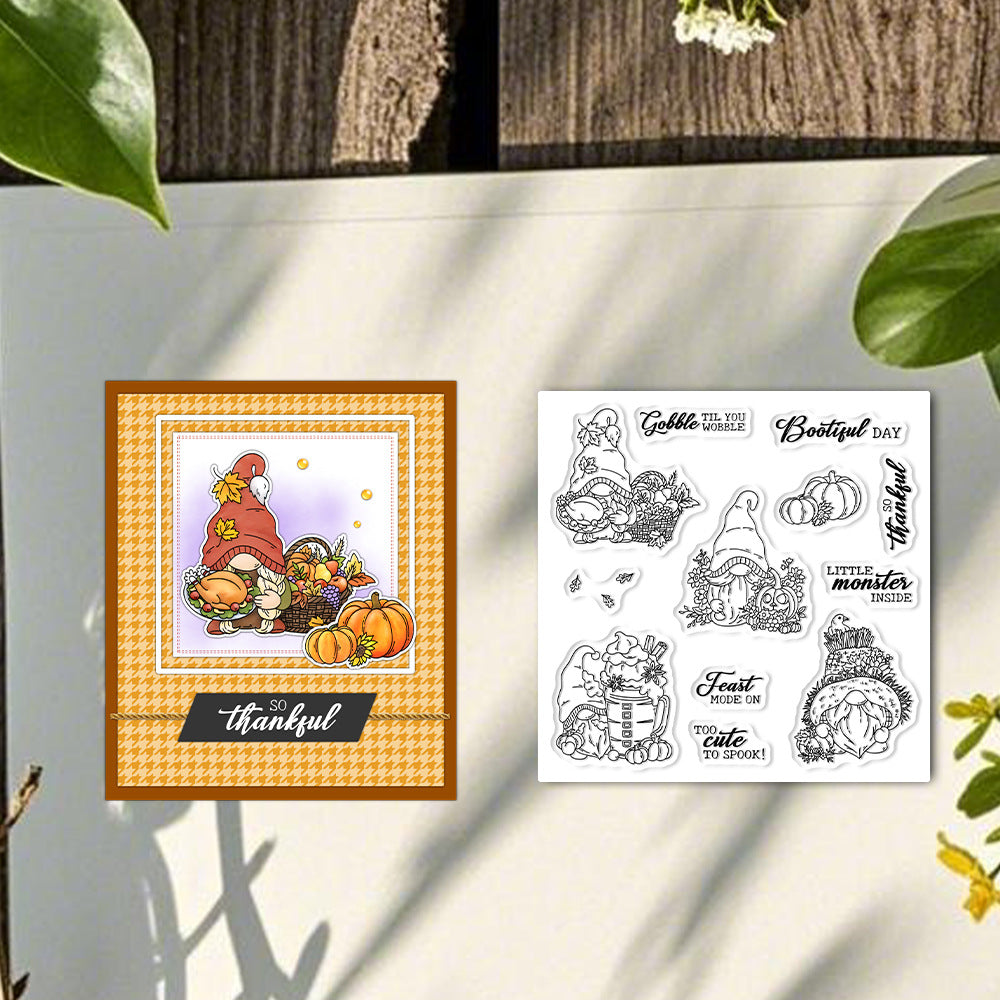 Autumn Gnome Dies & Stamps Set