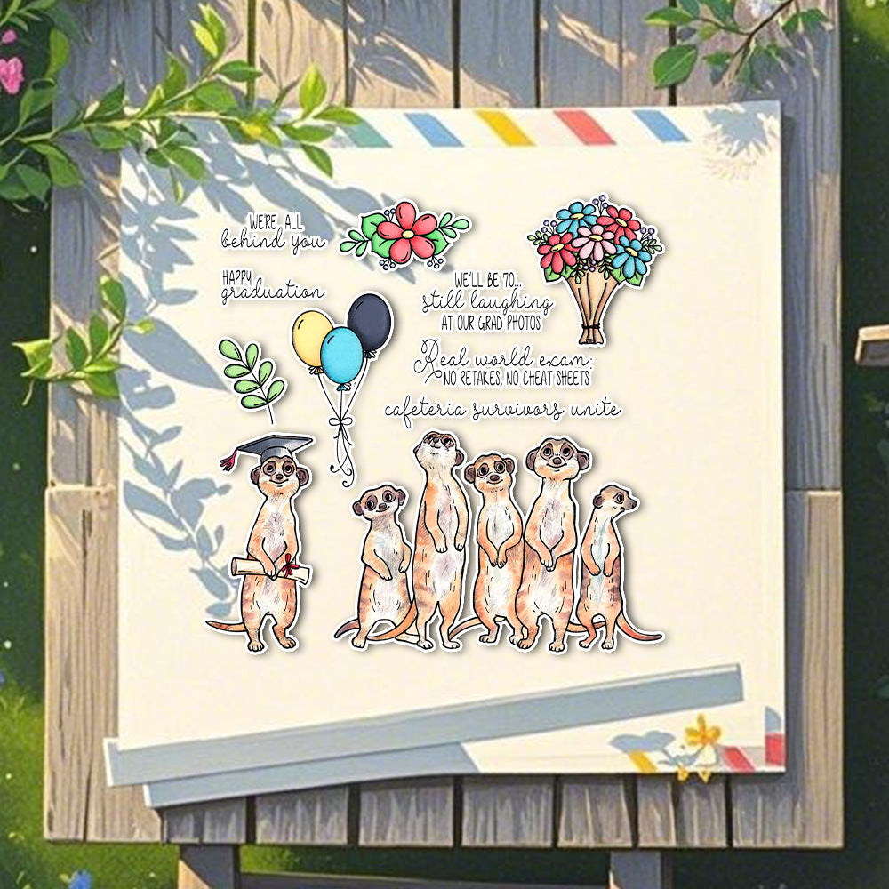 Graduation Suricatta Dies & Stamps Set