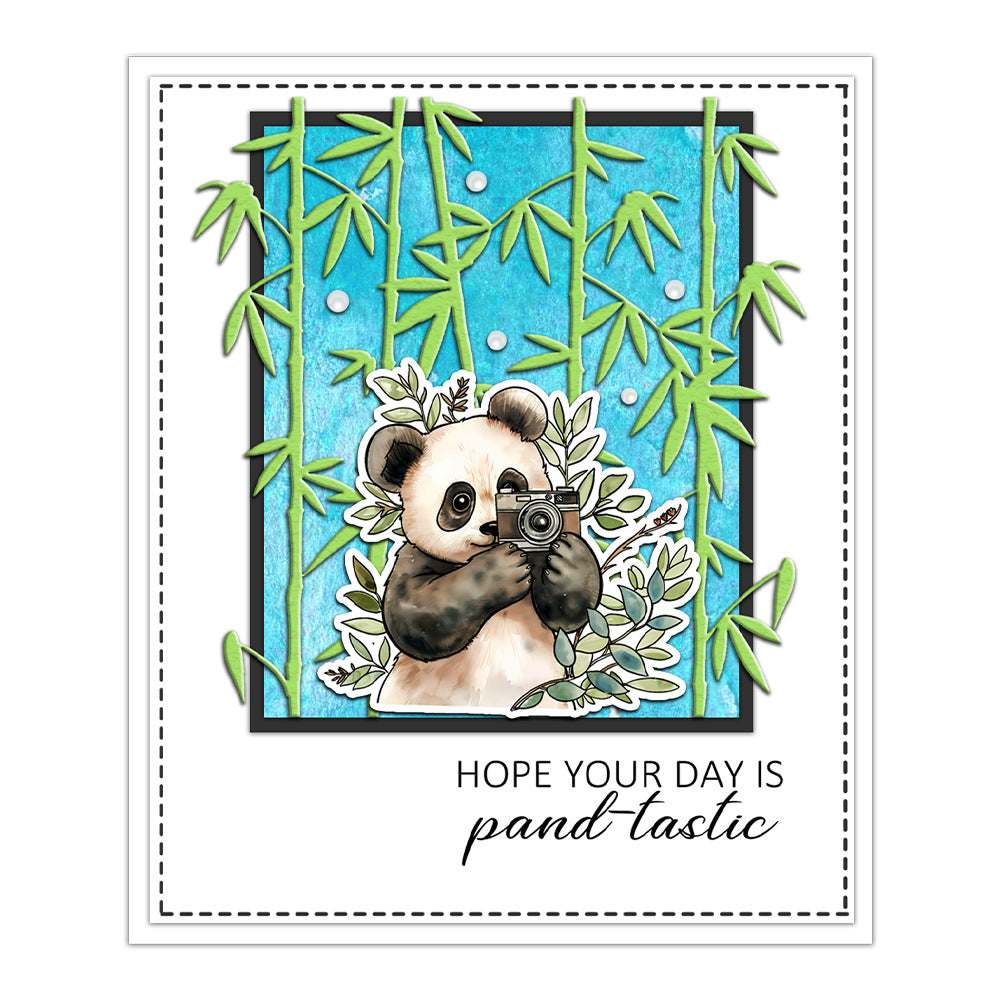 Cute Giant Panda Dies & Stamps Set