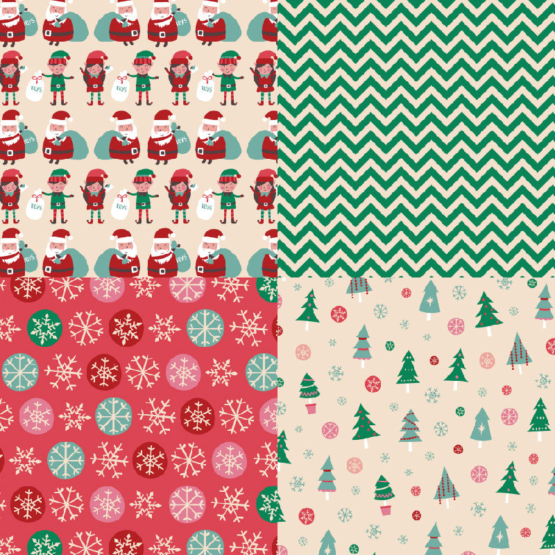 24PCS 6" Yuletide Cheers Scrapbook Paper & Cardstock