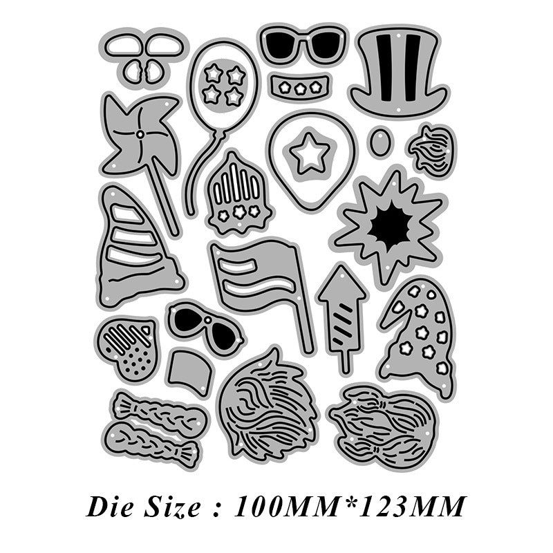 Independence Day Theme Metal Cutting Dies