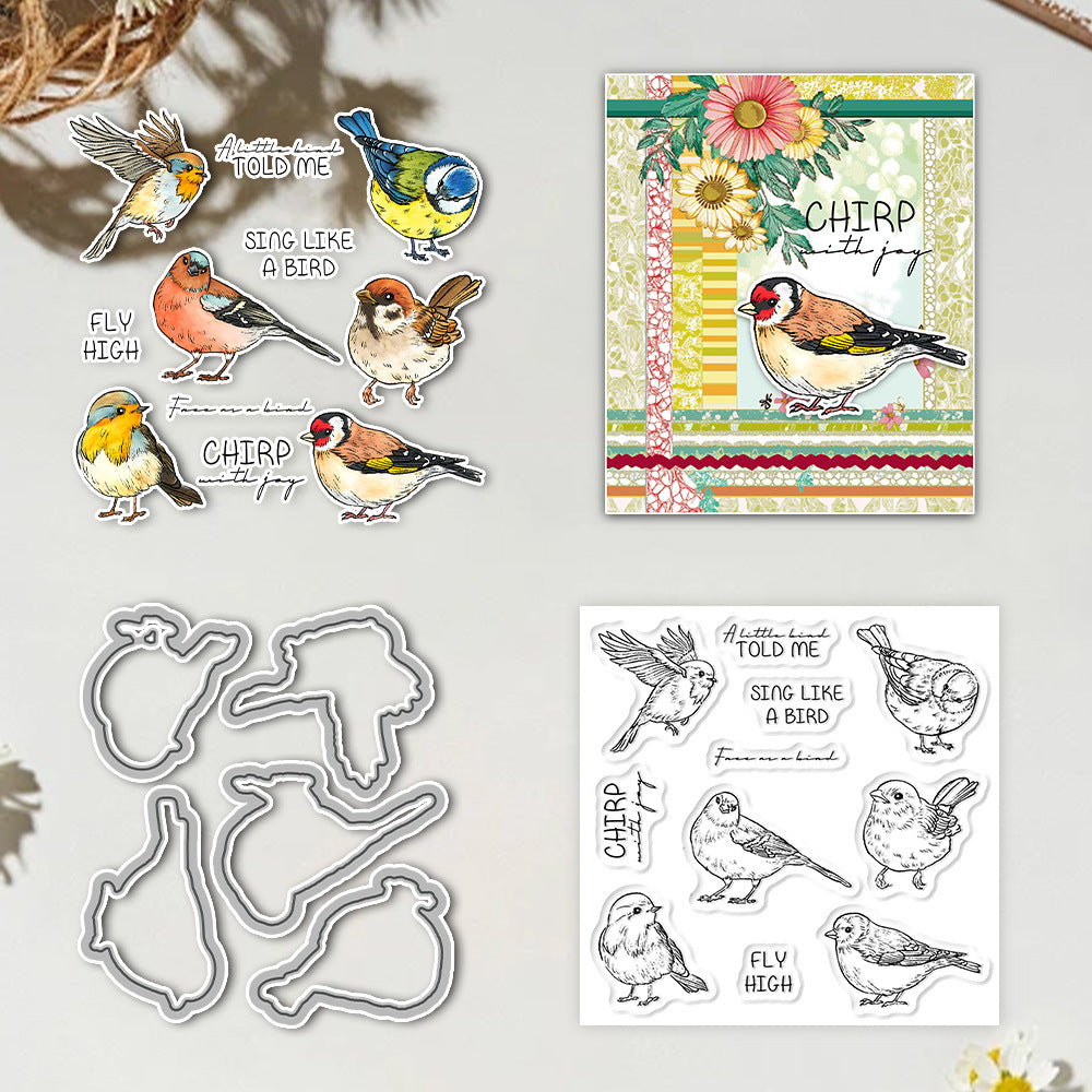 Cute Birds Dies & Stamps Set