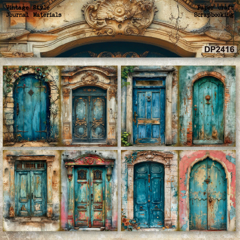 A5 Doors DIY Journal Scrapbook Paper