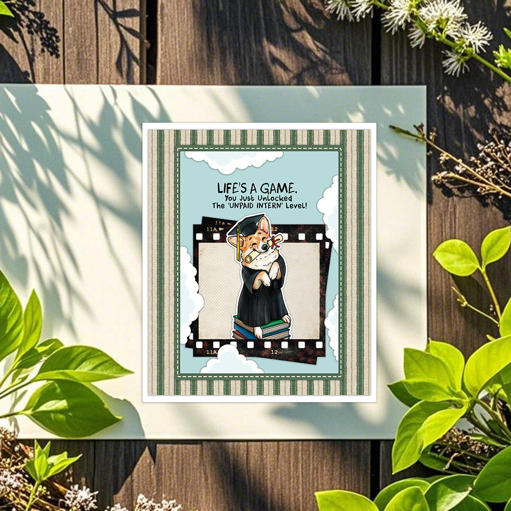 Graduation Puppy Clear Stamps