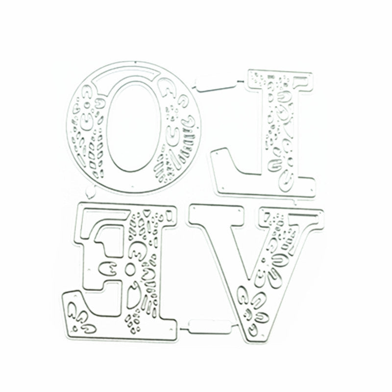 LOVE Printed English Word Metal Cutting Dies