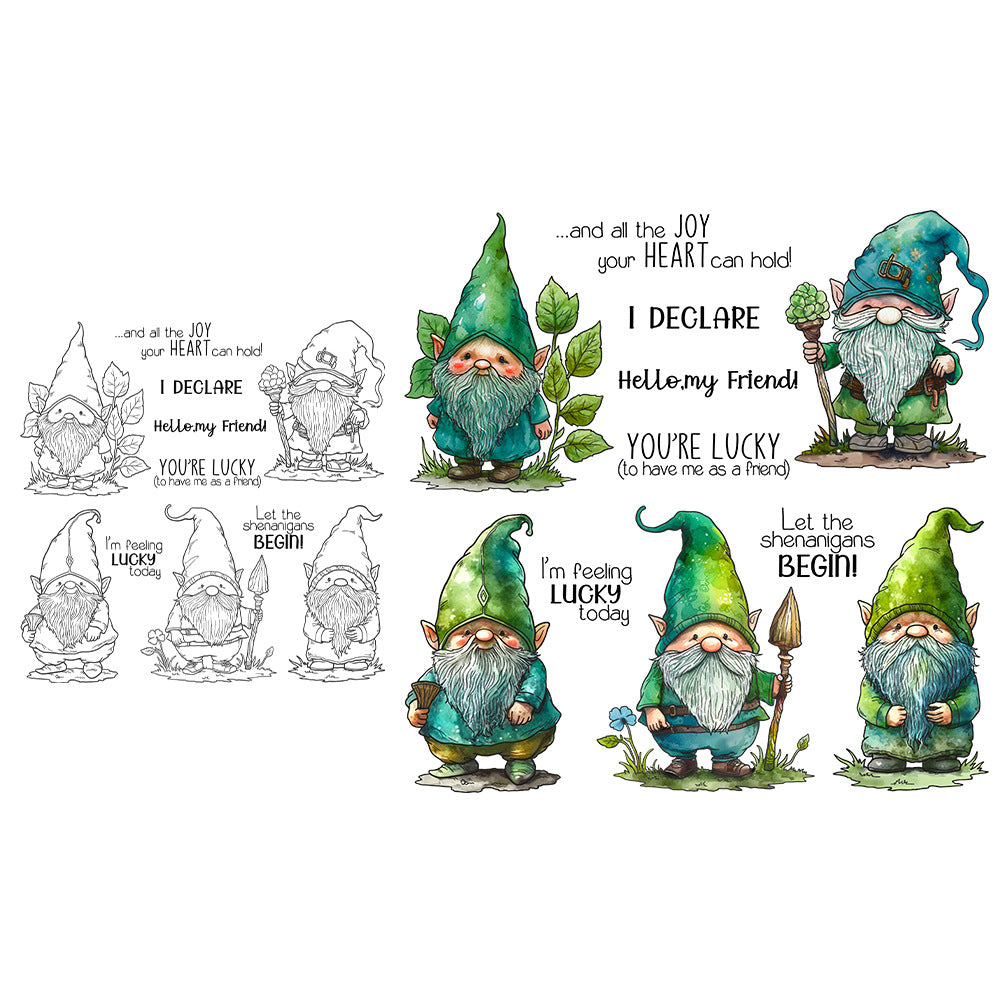 St. Patrick's Day Gnomes Dies & Stamps Set