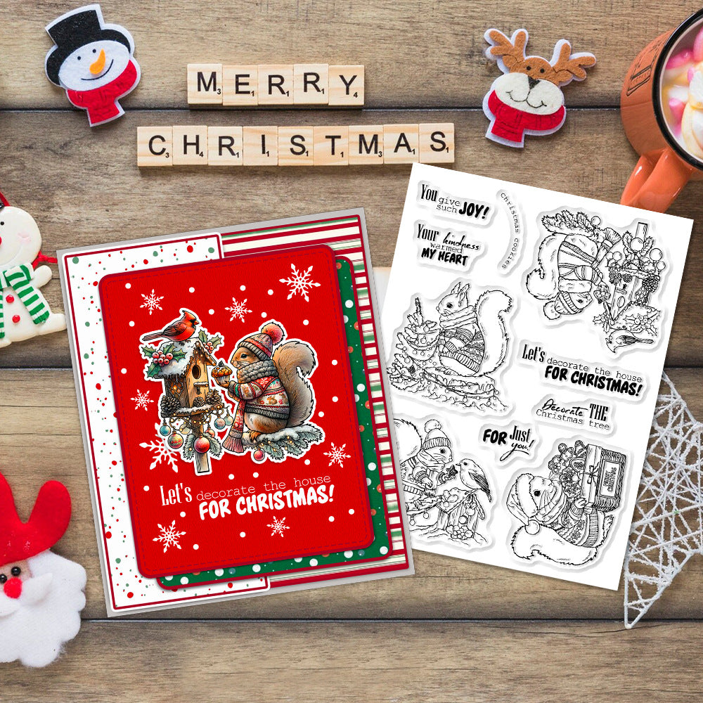 Christmas Squirrel Clear Stamps