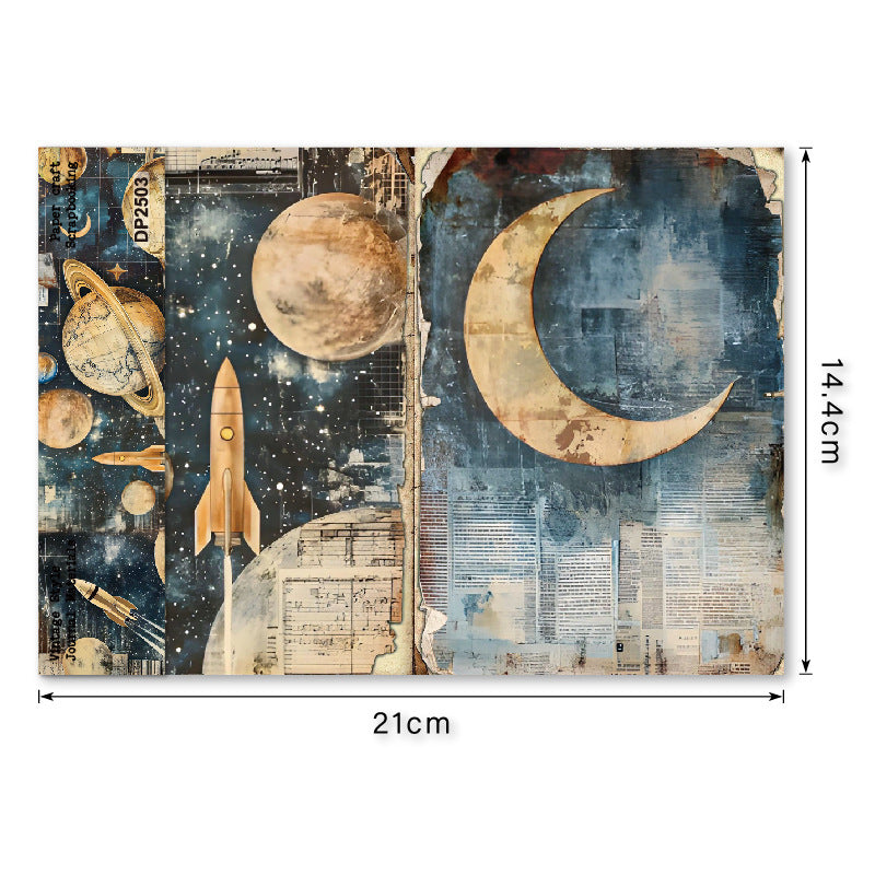A5 Astronomy DIY Journal Scrapbook Paper