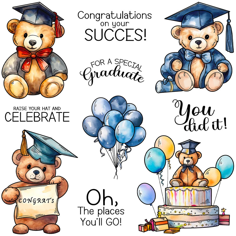 Graduation Season Bear Dies & Stamps Set