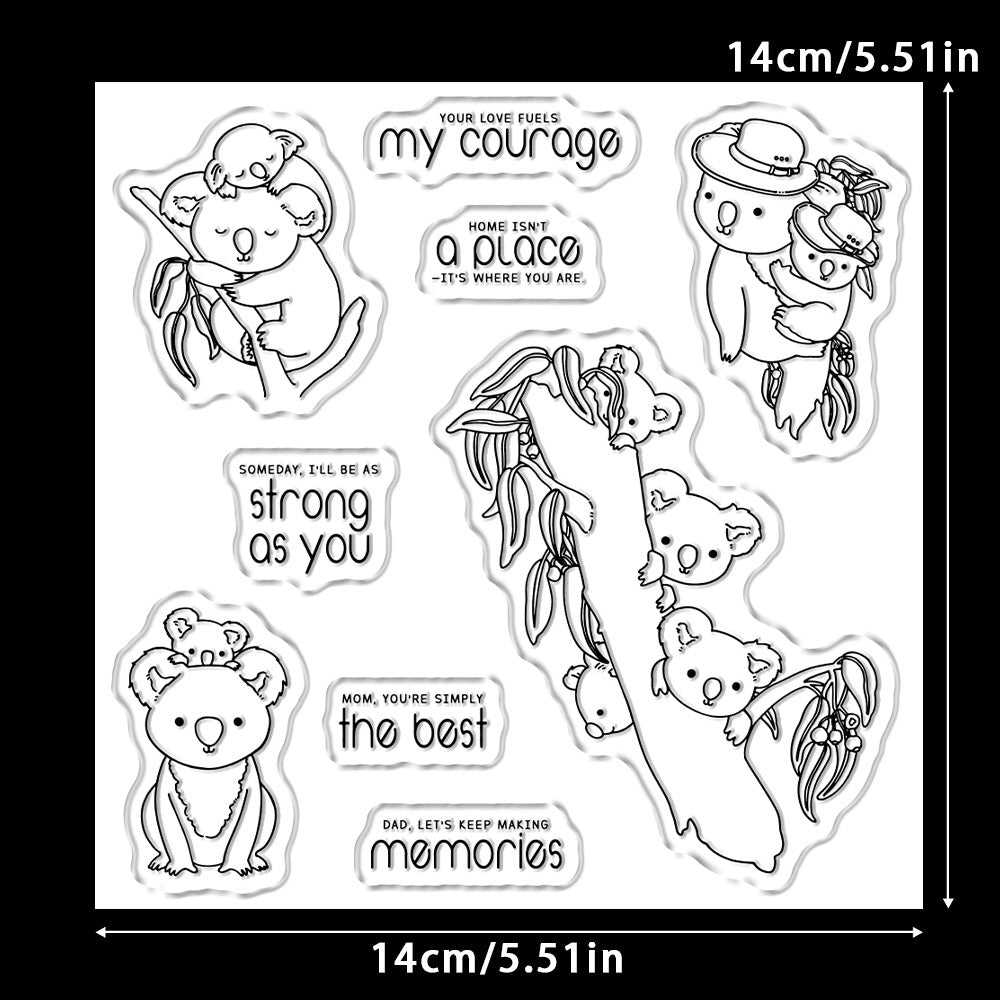 Koala Father and Son Clear Stamps