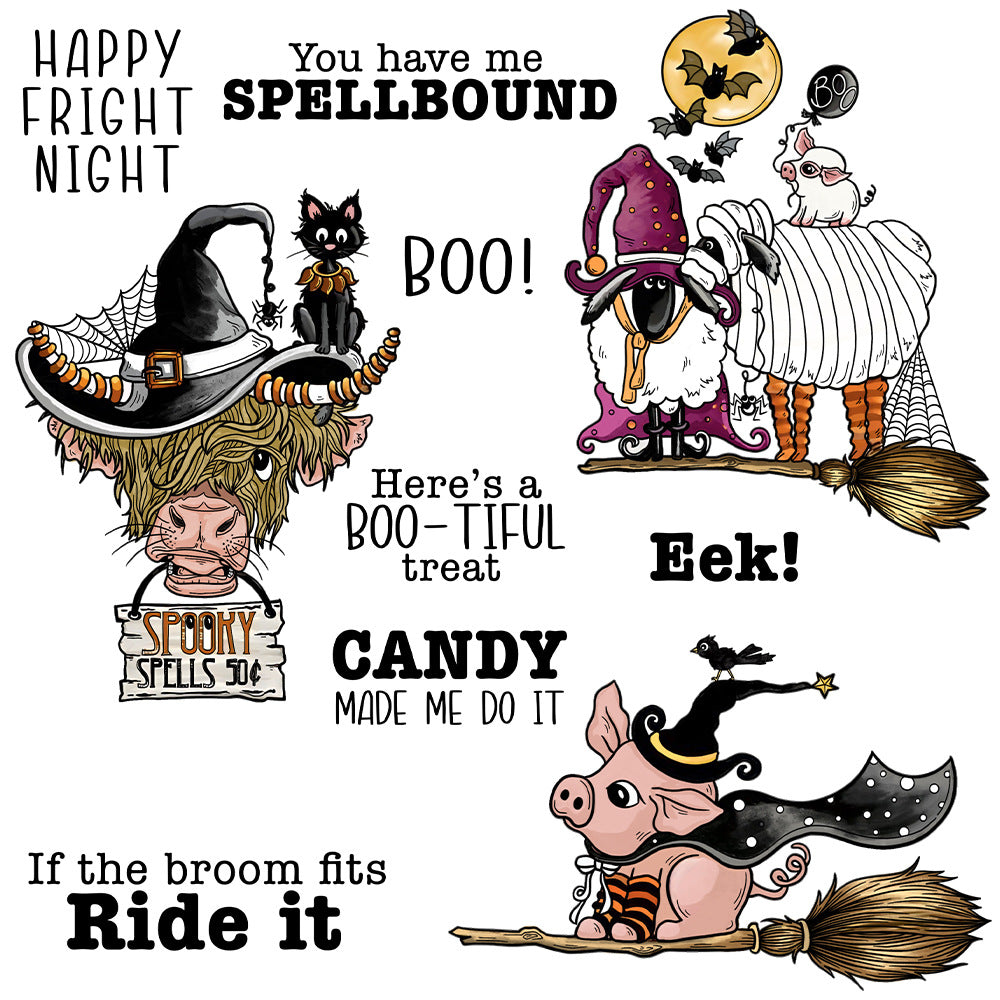 Halloween Theme Dies & Stamps Set