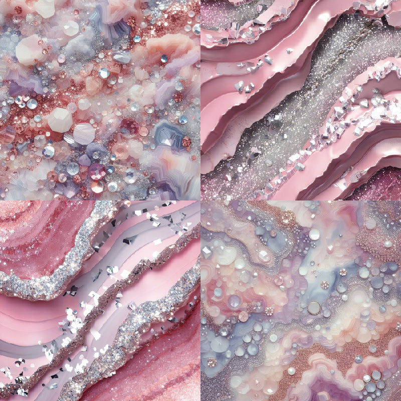 24PCS 6" Pink Quartz Scrapbook Paper & Cardstock