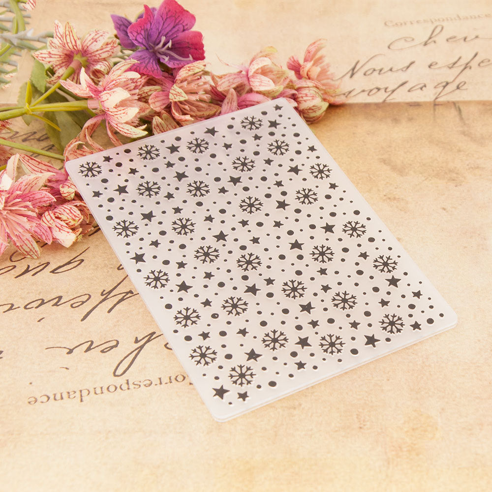 Snowflake Pattern Plastic Embossing Folder