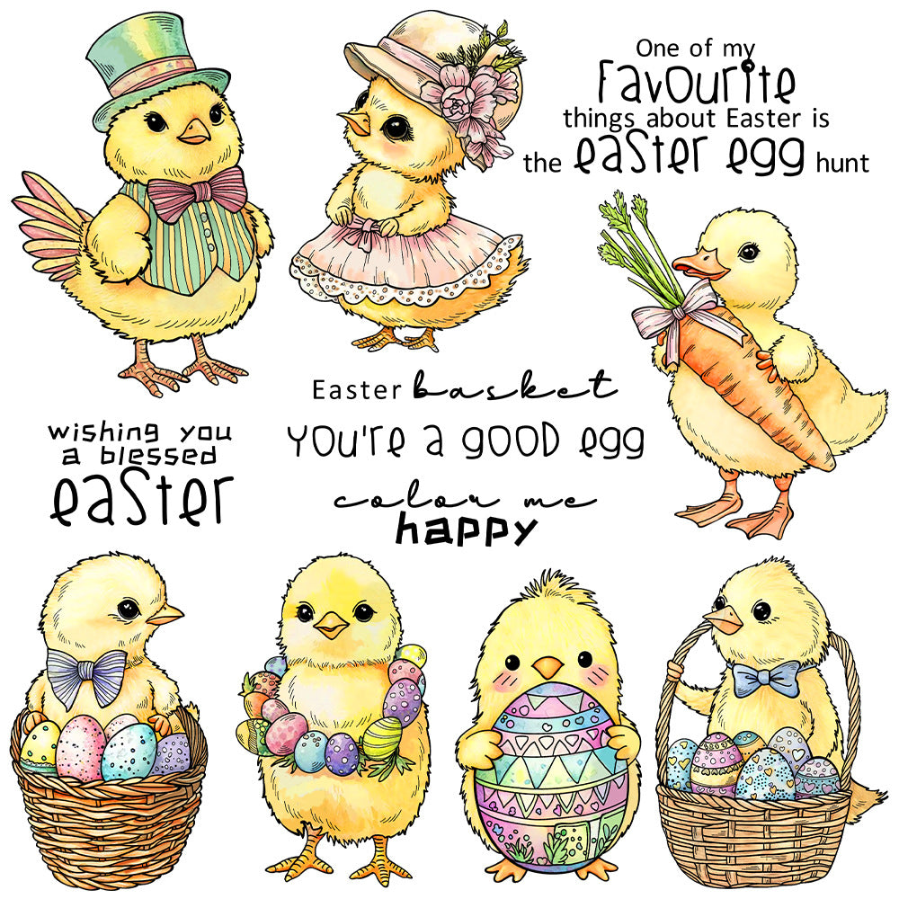 Easter Theme Dies & Stamps Set