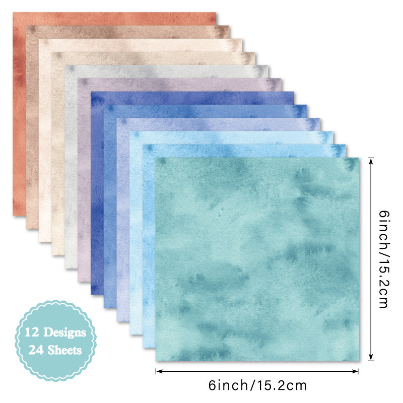 24PCS 6" Frost Realm Scrapbook Paper & Cardstock