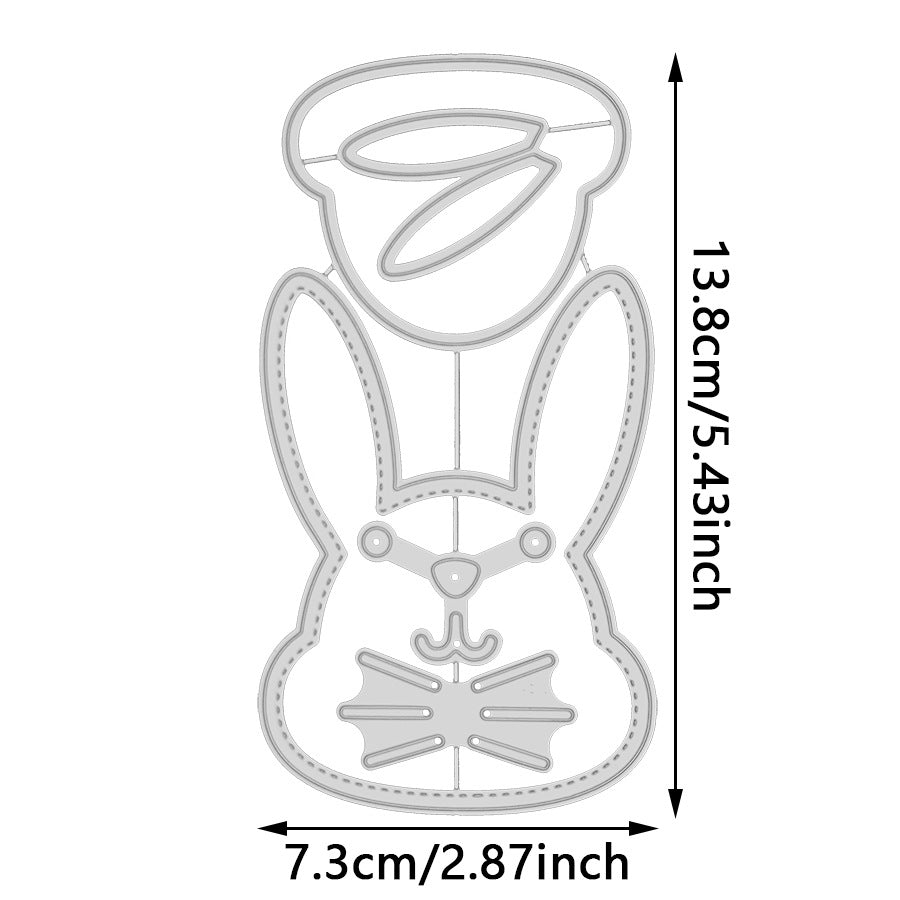 Easter Bunny Head Metal Cutting Dies