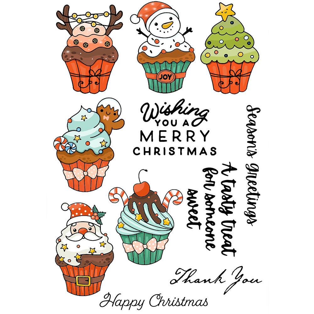 Christmas Cake Dies & Stamps Set