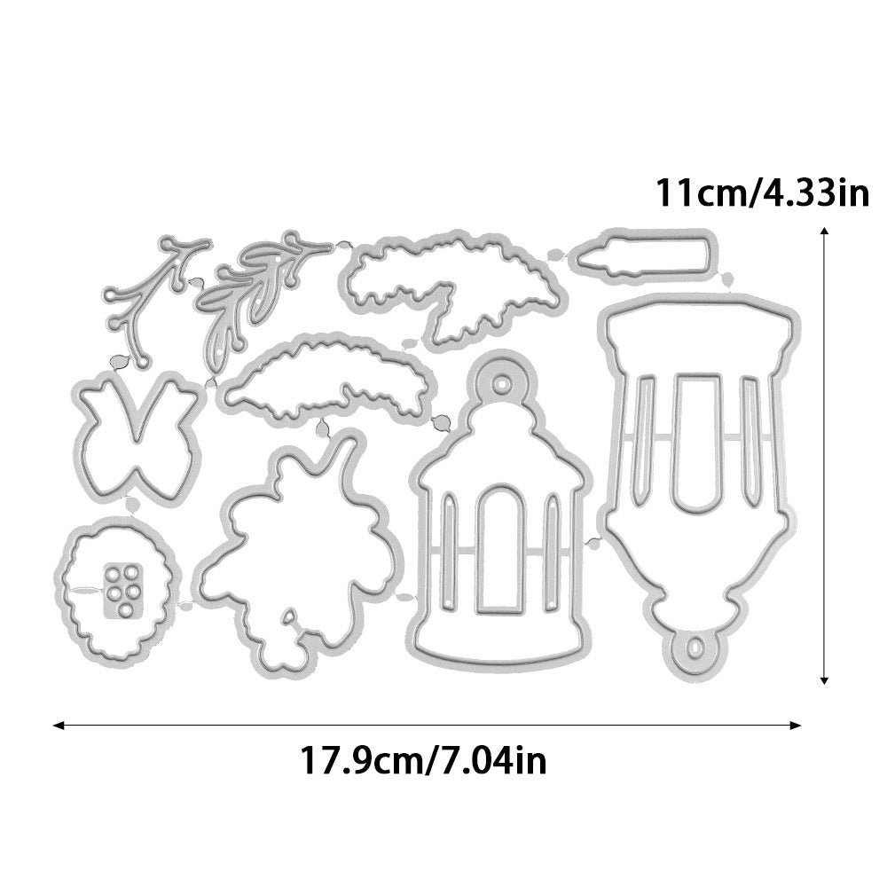 Christmas Candle Lights Dies & Stamps Set