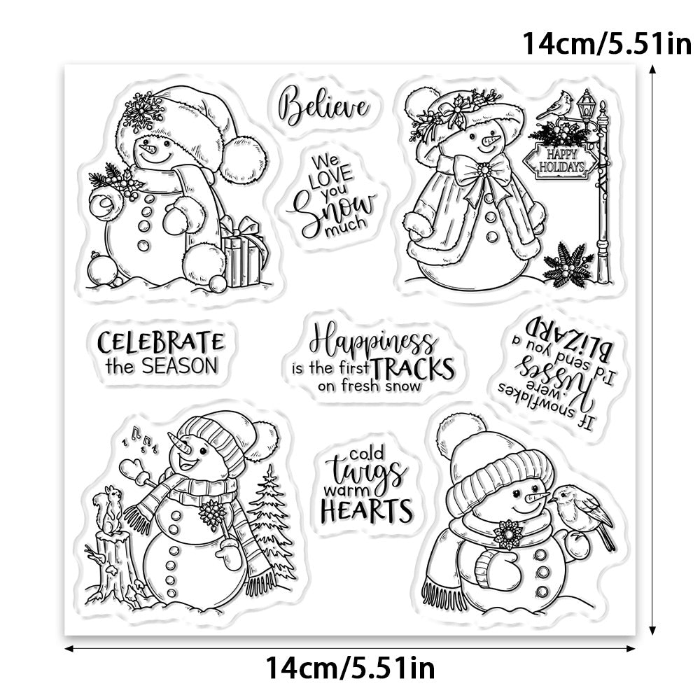 Christmas Snowman Dies & Stamps Set