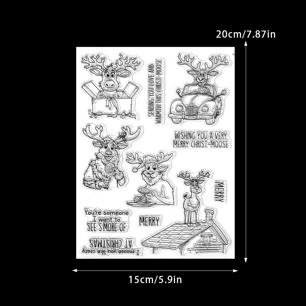Christmas Deer Dies & Stamps Set