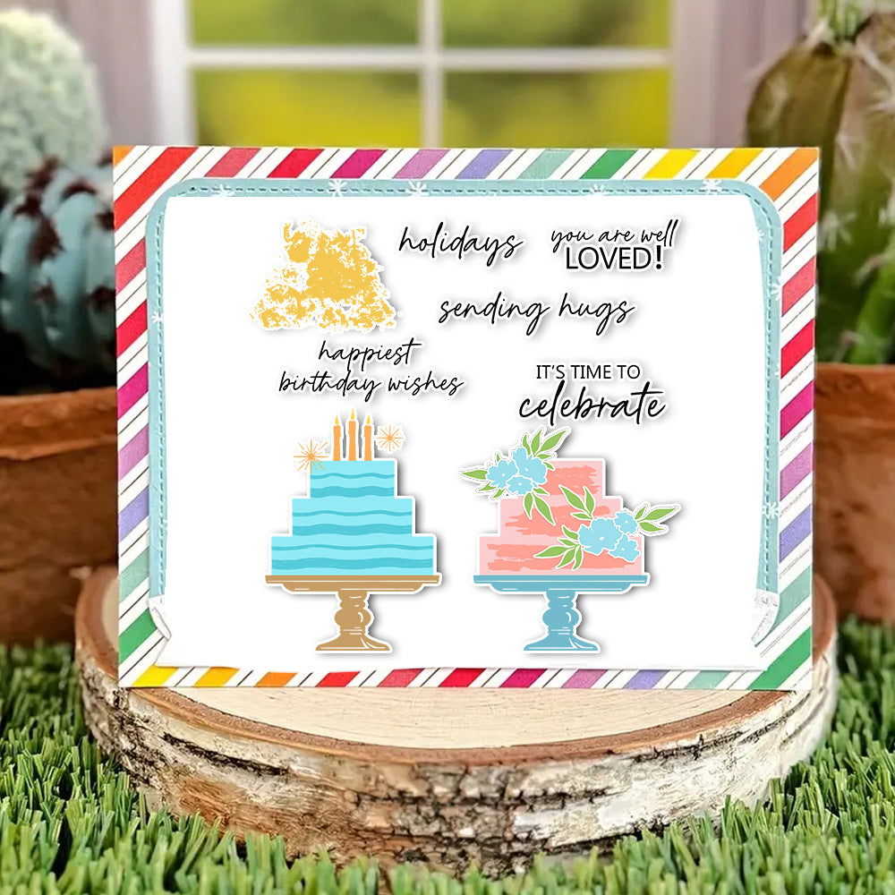 Birthday Cake Dies & Stamps Set