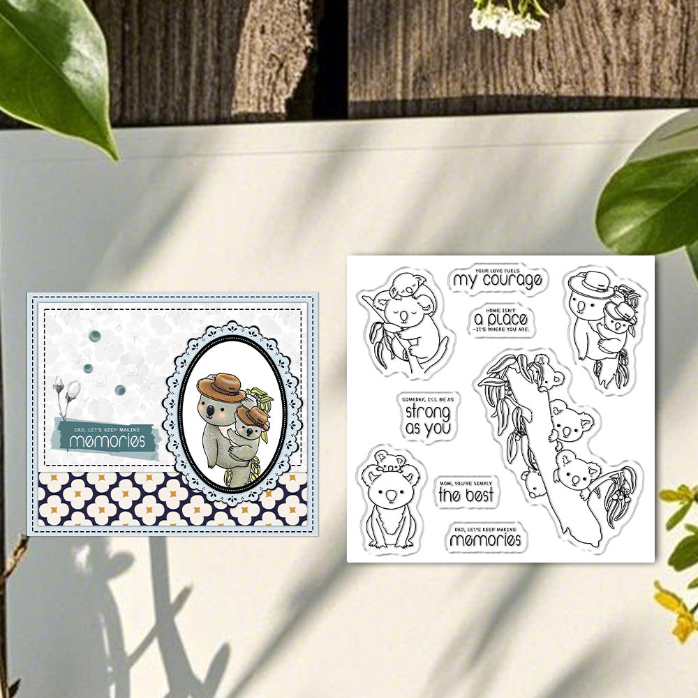 Koala Father and Son Clear Stamps