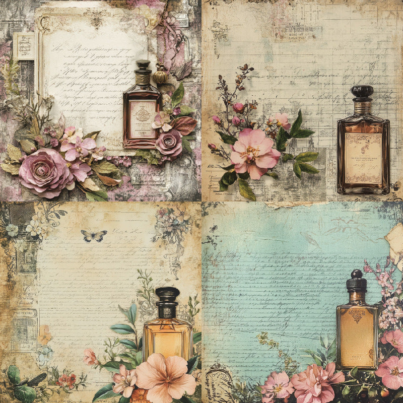 24PCS 6" Vintage Style Scrapbook Paper & Cardstock