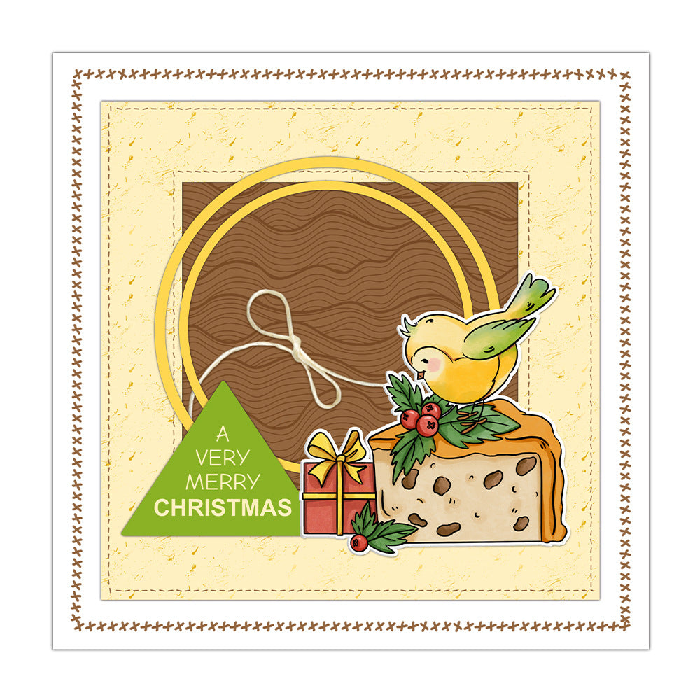 Christmas Cake Bird Dies & Stamps Set