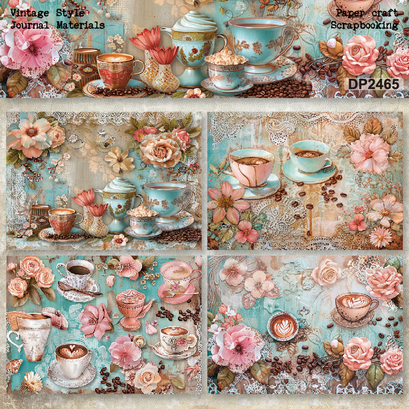 A5 Coffee Theme Journal Scrapbook Paper