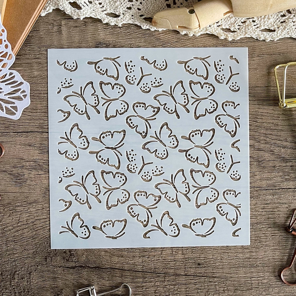 Butterfly Background DIY Painting Hollow Stencil