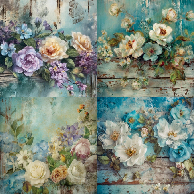 24PCS 6" Floral Fragrance Scrapbook Paper & Cardstock