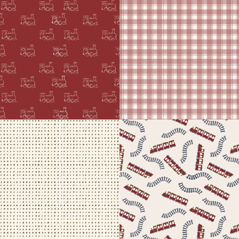 24PCS 6" Doodle Rail Scrapbook Paper & Cardstock