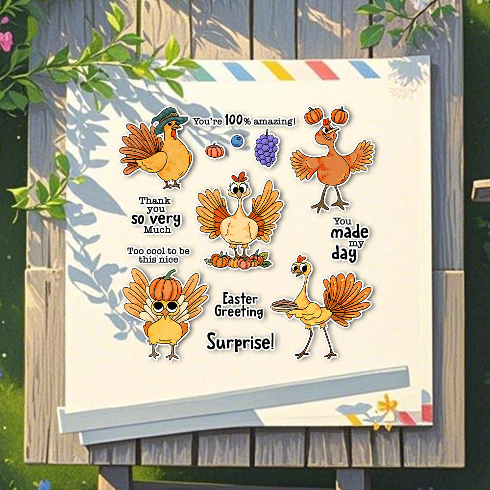 Turkey Pumpkin Dies & Stamps Set