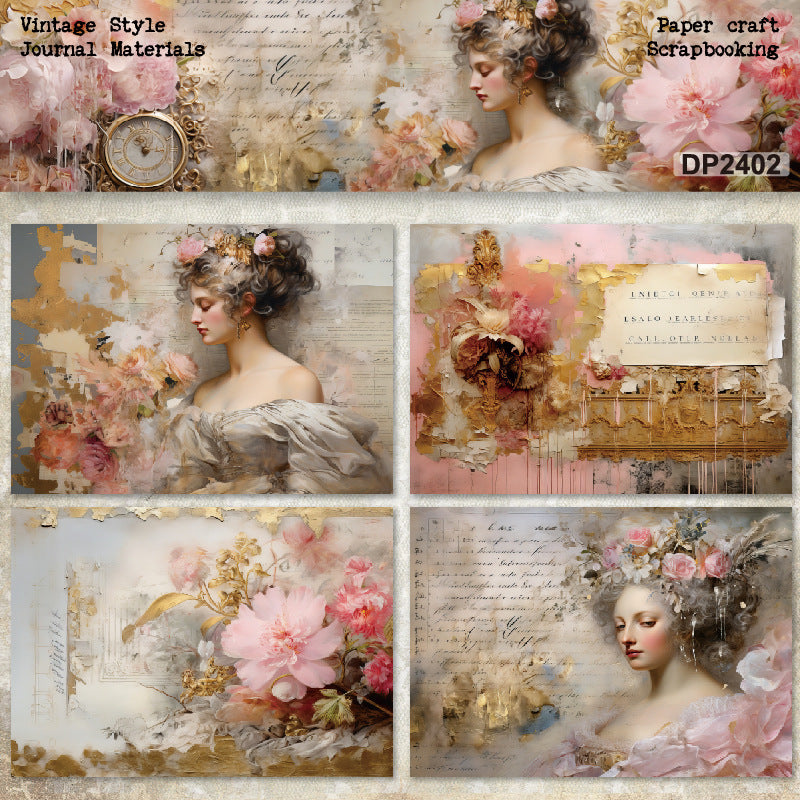 A5 Elegant Lady DIY Scrapbook Paper