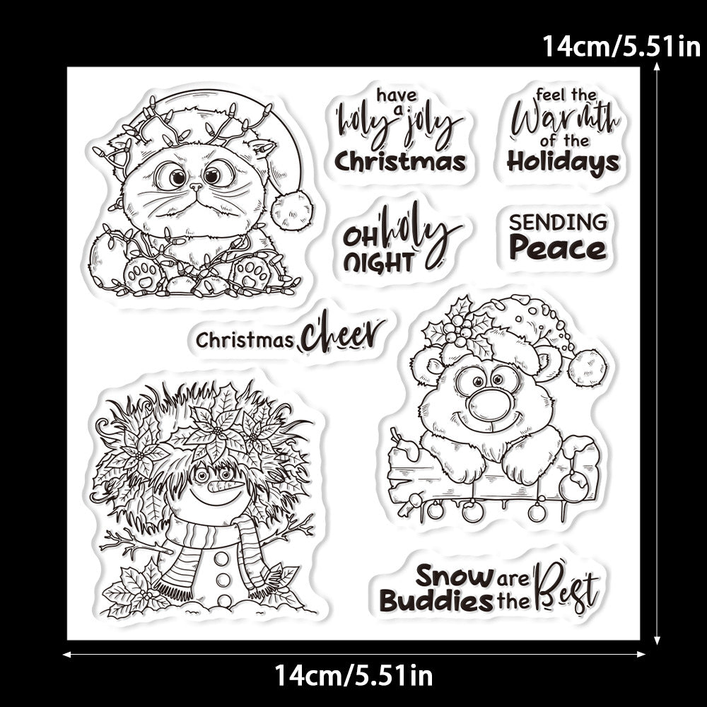 Christmas Animals Dies & Stamps Set