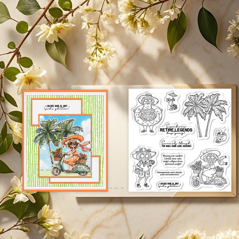 Grandma's Beach Vacation Dies & Stamps Set