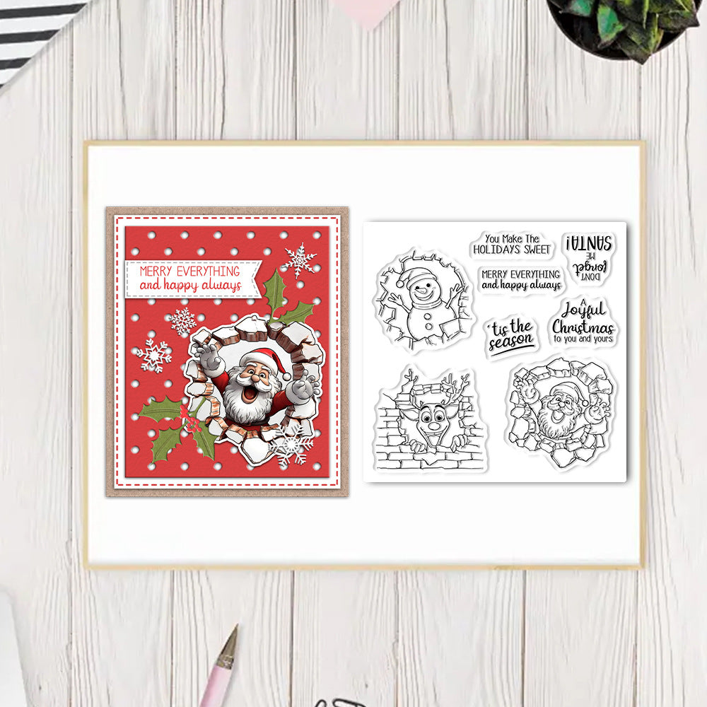 Santa Claus Snowman Elk Dies & Stamps Set