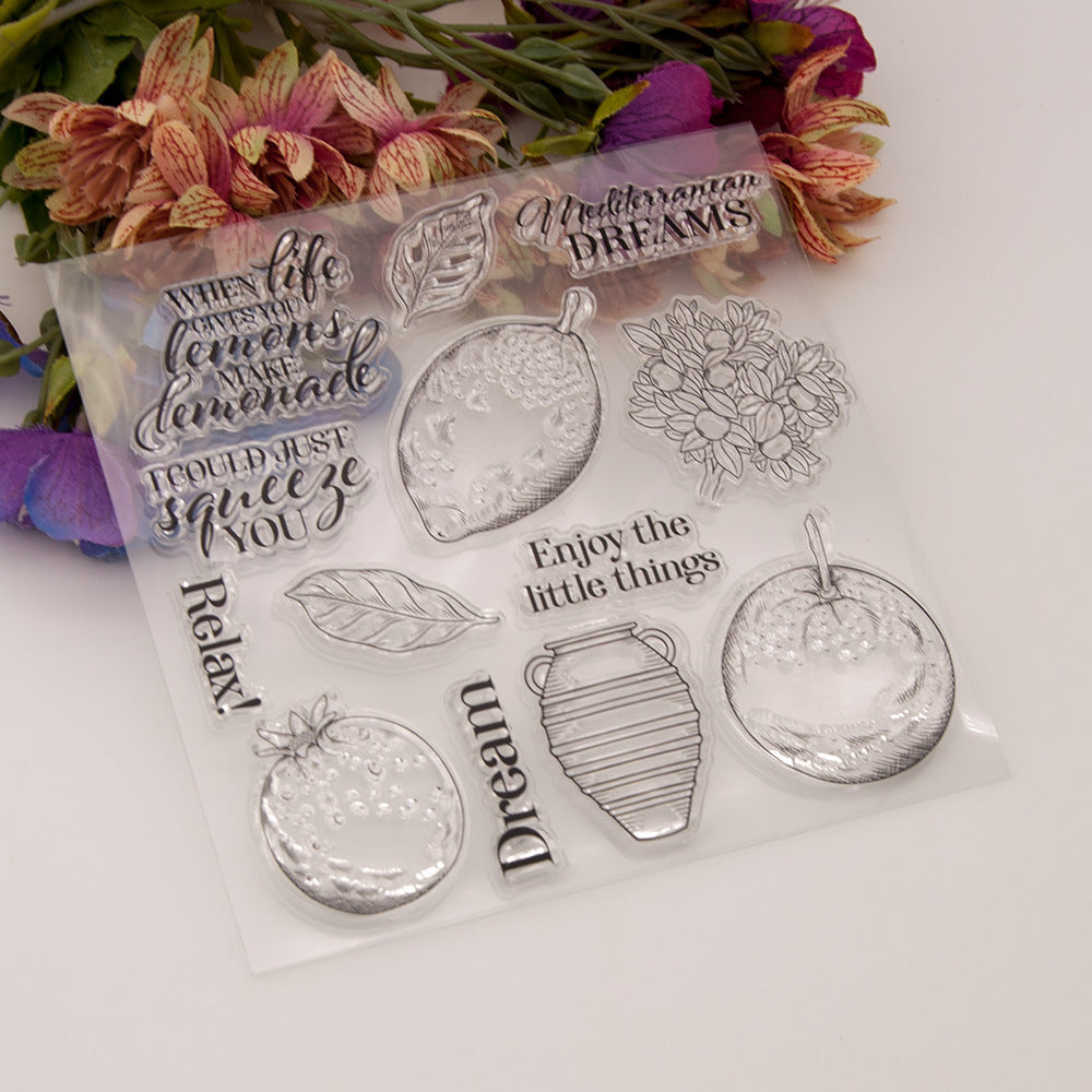 Fruit Pattern DIY Scrapbook Clear Stamps