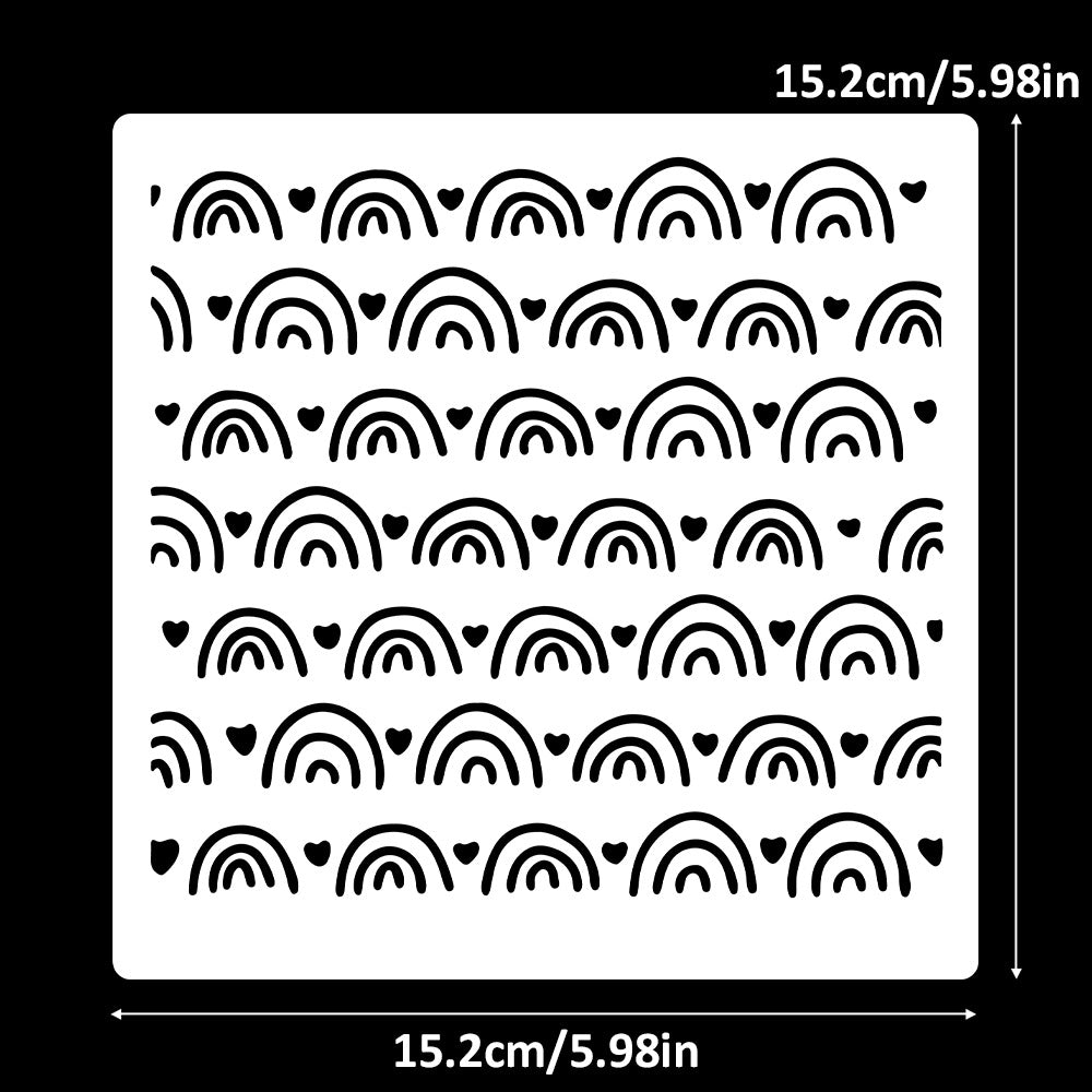Small Rainbow Background DIY Painting Hollow Stencil