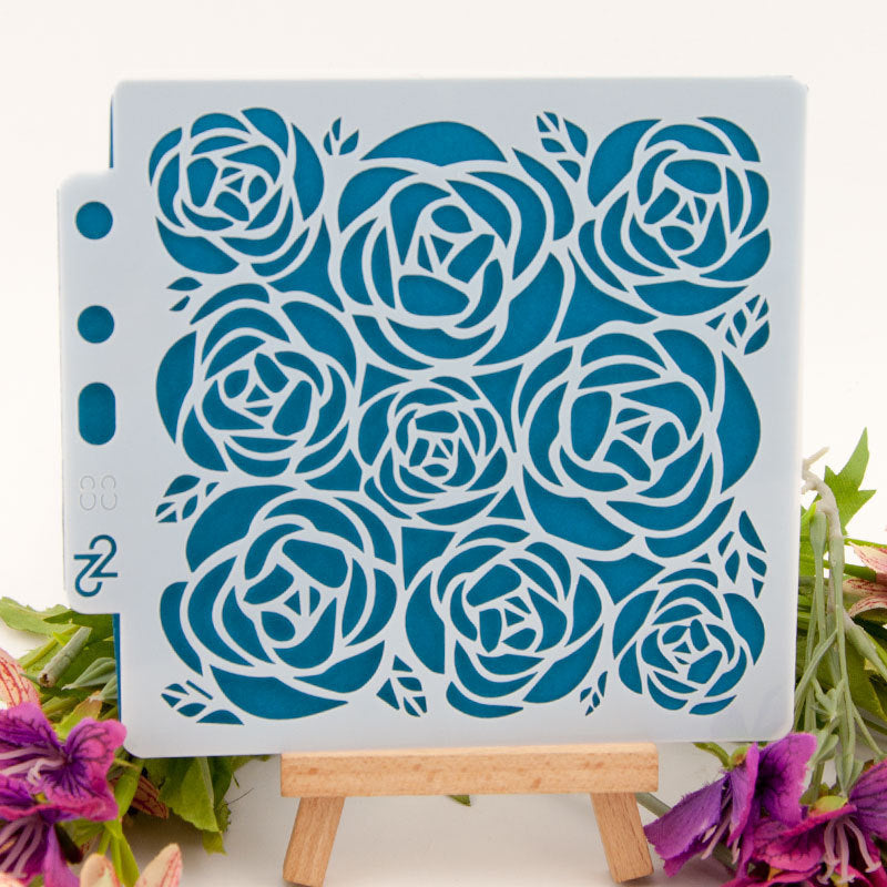 Rose Pattern Hollow Stencil