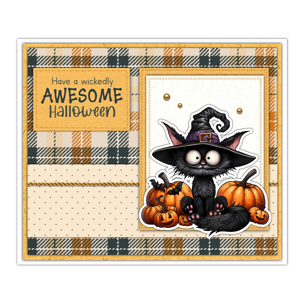 Halloween Animals Kittens Dies & Stamps Set