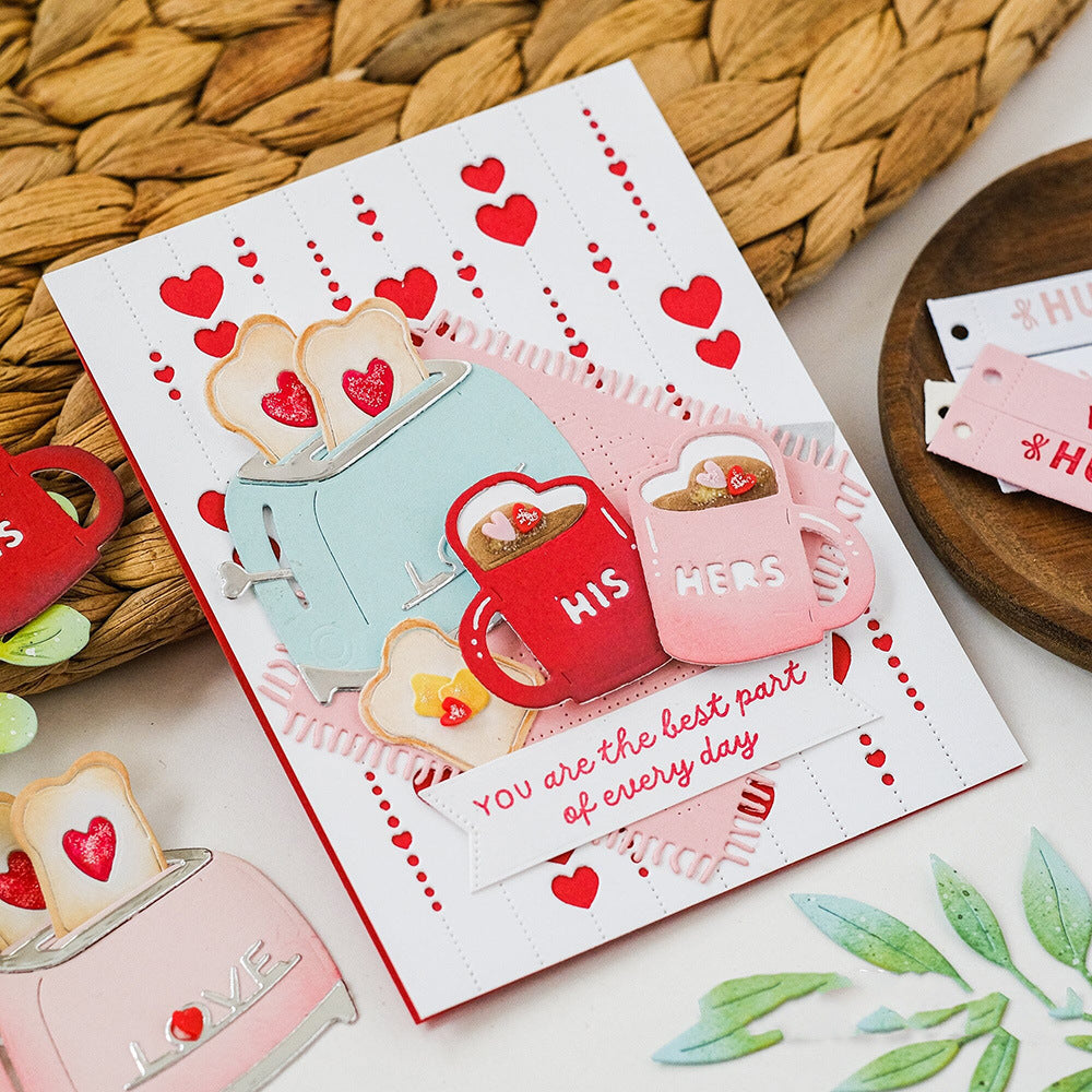 Love Background Frame Cutting Dies