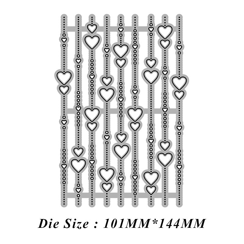 Love Background Frame Cutting Dies