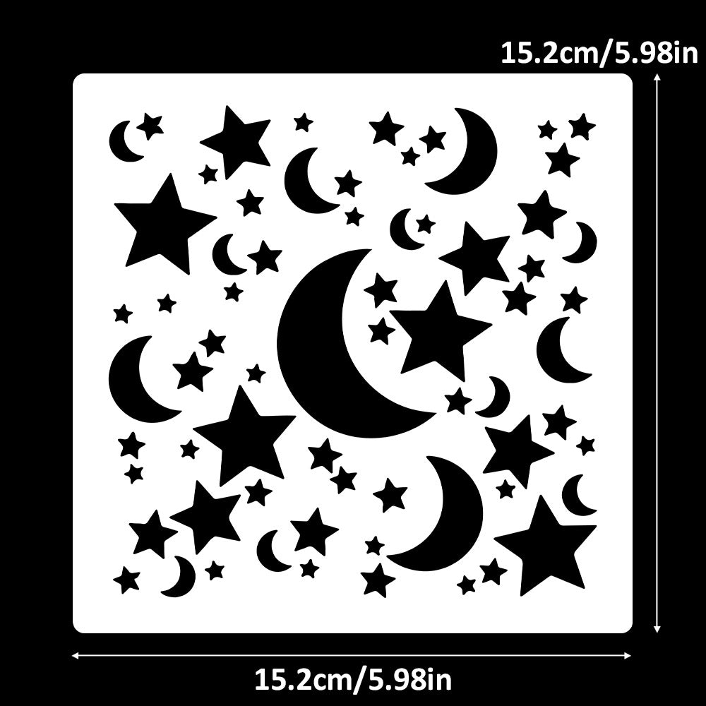 Moon Stars Background DIY Painting Hollow Stencil