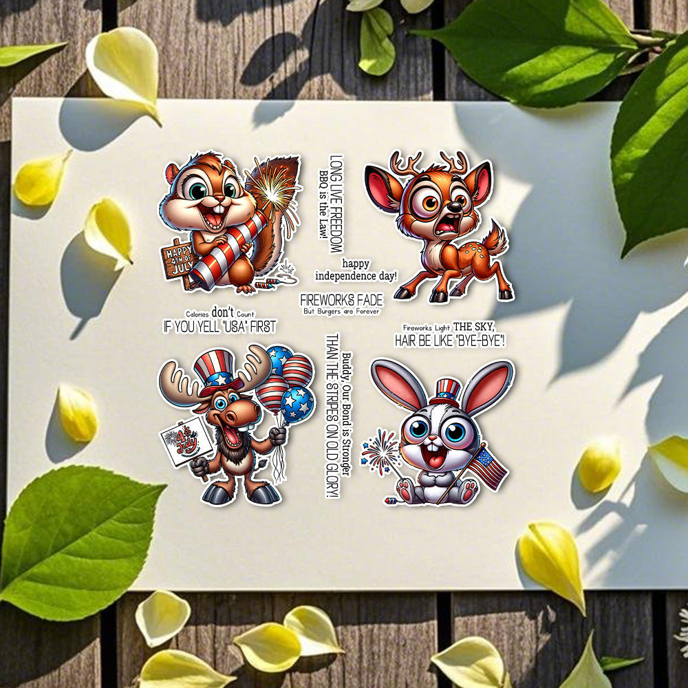 Independence Day Animals Clear Stamps
