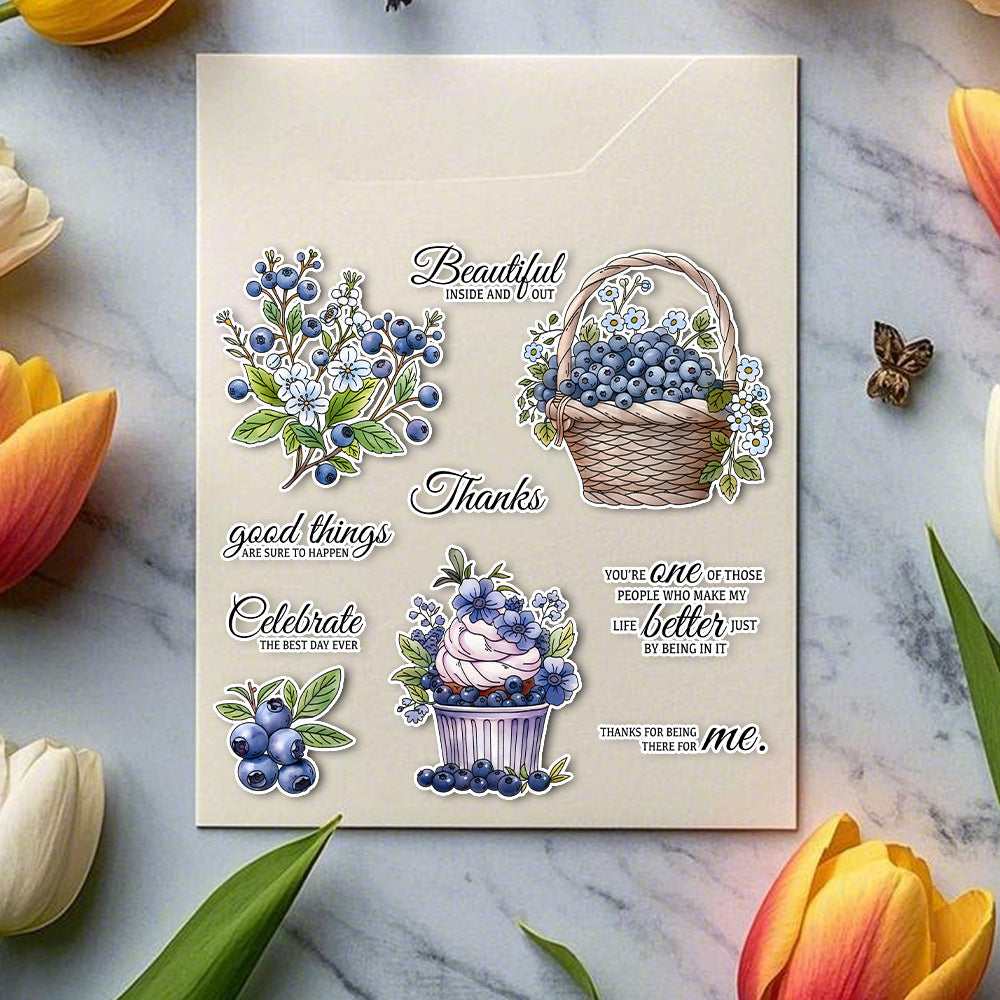 Fruit Blueberry Dies & Stamps Set