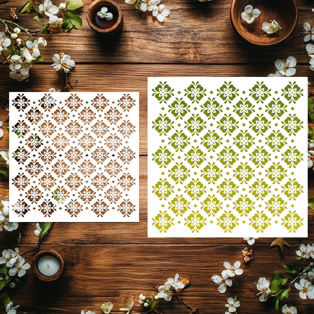 Floral Pattern DIY Painting Hollow Stencil