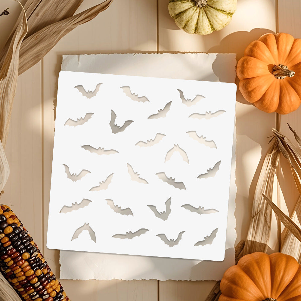 Bat Background DIY Painting Hollow Stencil