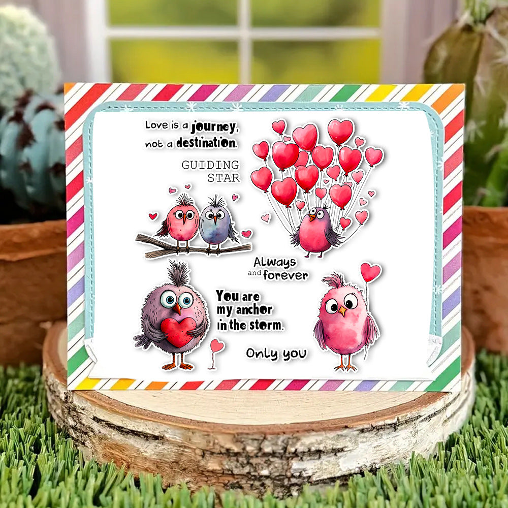 Valentine's Day Creative Birds Dies & Stamps Set